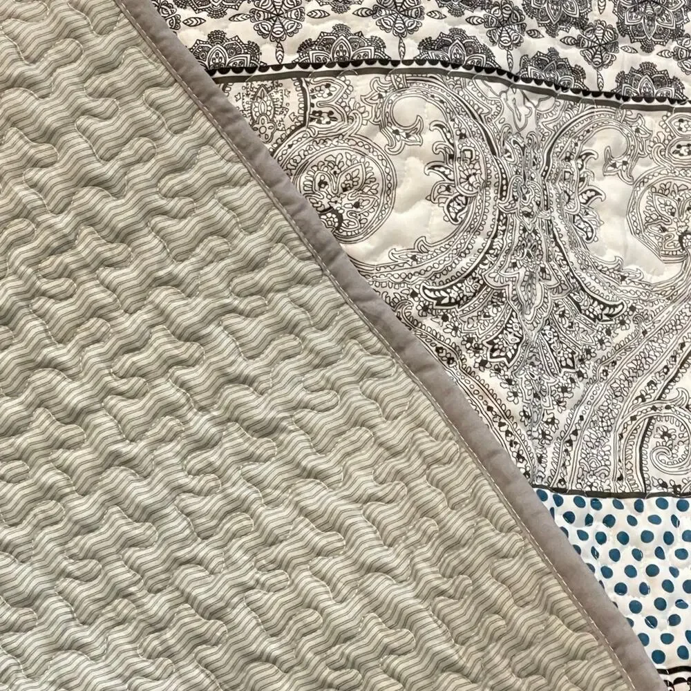 3 PCS Set Colorful Quilt Queen Size BOHO All Season
